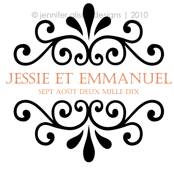 Jessie et Emmanuel custom wedding monogram wedding monogram
