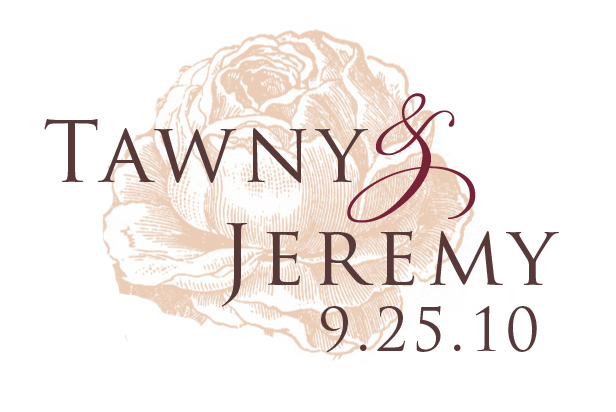 tawny jeremy custom rose wedding monograms